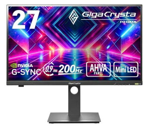 LCD-GDQ271JLAQ(�u���b�N)MiniLED�̗p200Hz&WQHD�Ή��L�F��27�^�Q�[�~���O���j�^�[GigaCrysta