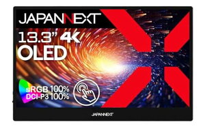JAPANNEXT13.3�C���`���o�C�����j�^�[OLED�p�l��4KUHD3840x2160�𑜓x�X�}�[�g�P�[�X�t��(USB/TypeC/MACPC�Ή�/�X�s�[�J�[����/sRGB100%/����)