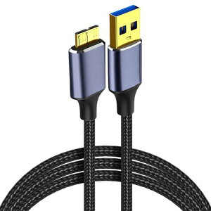 VanmAr USB3.0 MicroB USB�P�[�u�� �^�C�vA�I�X - �}�C�N���^�C�vB�I�X 5Gbps �f�[�^�����]���P�[�u�� ���ϋv�� �i�C�����҂� �O�t��HDD/SSD,Blu-ray,BD�h���C�u,�f�W�^���J�����p (0.5m)