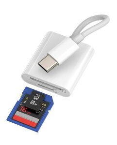 USB�]C TF Micro�]SD�J�[�h���[�_�[�A�_�v�^�[(2�]in�]1)�R���p�N�g�t���b�V���h���O���AThunderbolt Type�]C�Ή��A�Ή�iPhone 15 Pro Max Plus �Ή�iPad Pro Pixel MacBook�Ή�