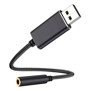 �T���R�Xusbto3.5mm�I�[�f�B�I�P�[�u��USB�O�t���T�E���h�J�[�hUSB�|�[�g-3��(TRS)/4��(TRRS)3.5mm�~�j�W���b�N�ϊ��P�[�u��Windows/Vista/XP�AMacOS/X�ALinux�APS4�AWindows