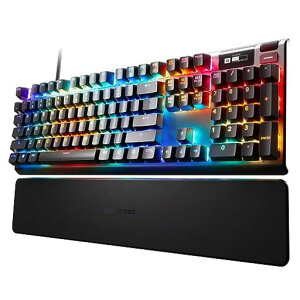 SteelSeries �Q�[�~���O�L�[�{�[�h �L�� �p��z�� ���C�z�[�����ʃZ���T�[ OmniPoint�X�C�b�` �L�@EL�f�B�X�v���C���� Apex Pro US 64626 �u���b�N �t���T�C�Y