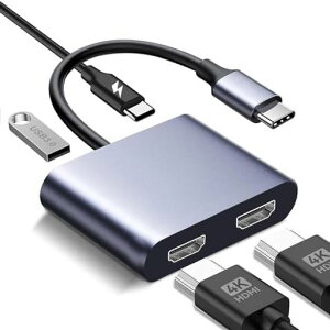 �f���A��HDMI�}���`�|�[�g�A�_�v�^4-in-1Type-C4K@60Hz���o�͑Ή�USB3.0&PD�[�d�|�[�g�R���p�N�g�݌v�}���`�f�B�X�v���C�m�[�gPC/�^�u���b�g�p