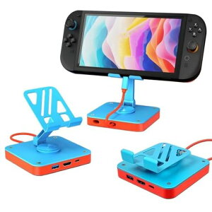 Switch2�h�b�N�y�V�o��-�ی�P�[�X�t��TV����ʎg�p�\�z�X�C�b�`2�h�b�NHDMI4K60HZ�𑜑֊������ގ������@�\PC/iPad/iphone�Ή����M�΍�Type-C�X�C�b�`ROGALLY/X/Steam