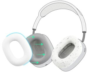 SOULWIT ���h�~ �C���[�p�b�h�J�o�[ for AirPods Max �p �C���[�p�b�h �ی� �P�[�X (�z���C�g-1�y�A)