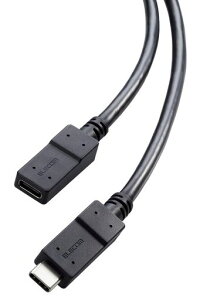 �G���R�� USB Type C �����P�[�u�� 1m USB3.2(Gen1) 5Gbps PD 60W�Ή� �y�m�C�Y����ی삷��2�d�V�[���h�P�[�u���̗p�z �u���b�N MPA-ECECC10BK