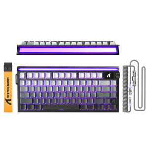 ATTACK SHARK R85HE �Q�[�~���O�L�[�{�[�h �L�� ���s�b�h�g���K�[ ���C�X�C�b�` 75%�z�� ���C�g�t���[������ 8000Hz�������|�[�����O���[�g 256K�X�L�������[�g RT0.005mm�����x���� �A���~�v���[�g