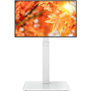 Rfiver�e���r�X�^���h�Ǌ񂹃n�C�^�C�vtv�X�^���h32-70�C���`�Ή��e���r��tvstand�����������b�N���E��]30°�ω׏d50KGVESA100*100-400-400mm�����K���X(�z���C�g)