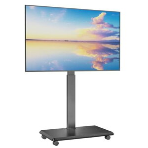 Afaloona�e���r�X�^���h�L���X�^�[�t���Ǌ�tv�X�^���h�n�C�^�C�v�e���r��ړ���tvstand32-75�C���`�Ή�VESA/��75~600mm/�c75~400mm�ω׏d50kg18�i�K�̍����������E��]30°
