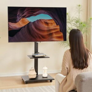 Qucover�e���r�X�^���htv�X�^���h26~65�C���`�Ή��Ǌ�tvstand�e���r�X�^���h�n�C�^�C�vVESA/��100~600mm/�c100~400mm�ω׏d40kg�������߉\���E25°��U��\�I�t���ړ���