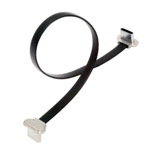 �������Ή�USB-C Type-C - USB-C �����^90�x�A���O���R�l�N�^ �t���b�g�d��USB2.0�f�[�^�P�[�u�� 65W�}���[�d�Ή� �m�[�g�p�\�R���A�^�u���b�g�A�X�}�[�g�t�H���Ή� (200mm)