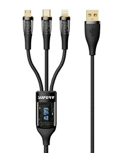 SUPERVRt663in1[dP[u1.2m|USBAtoUSBC/CgjO/}CNUSB|zϊ҃}`P[u|iPhoneAndroidX}z^ubgeΉ(66W/6A120cm)