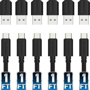 �T�u�����g22AWG[6�{�Z�b�g]USB-C��USBA2.0�[�d�E�f�[�^�]���P�[�u���R�[�h30cm���u���b�N(CB-C6X1)