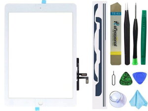 iPad5��5����2017(A1822A1823)�����p�X�N���[���f�W�^�C�U�[����(LCD�͊܂܂�܂���)�z�[���{�^���Ȃ�+�v���C���X�g�[���ڒ���+�c�[���Z�b�g(�z���C�g)