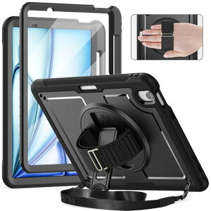 Timecity�Ή��P�[�XiPadAir11�C���`�P�[�X2025�V���f��(M3/M2)�ϏՌ�360°��]�X�^���h��ʕی�t�B�����V�����_�[�X�g���b�v&�n���h�X�g���b�v�y�����[�t���ӏ�/�^�C�s���O/�l�b�g�T�[�t�B�����c