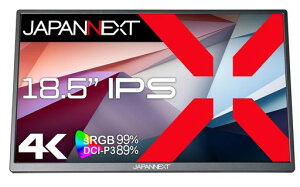 JAPANNEXT 18.5�C���` ���o�C�����j�^�[ IPS �p�l�� 4K UHD 3840x2160�𑜓x �X�}�[�g�P�[�X�t�� (USB / / PC�Ή�/�X�s�[�J�[���� / sRGB100% / �����/Switch) JN-MD-IPS185UHDR