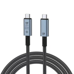 GUROYI USB4 �P�[�u�� Thunderbolt 4 �Ή� 40Gbps�������]�� 240W PD�}���[�d 8K@60Hz�f���o�� USB4 Type C �P�[�u�� 1M USB-IF�F�� MacBook Pro�AiPad