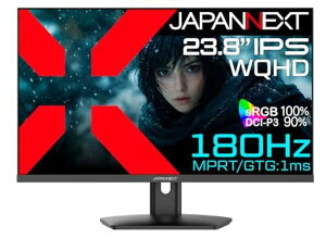JAPANNEXT23.8�C���`IPS�p�l��180HzWQHD(2560x1440)�𑜓x�Q�[�~���O���j�^�[JN-IPS238G180QHDMIDPHDR1ms(GTG/MPRT)sRGB100%PS5120Hz�y2�N�ۏ؁z