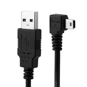 NFHK Mini USB B �^�C�v 5�s�� �I�X ���p 90�x����USB 2.0 �I�X �f�[�^�P�[�u�� 5���[�g�� EMI �t�F���C�g�R�A�t��, NF-U2-057-RI-5.0M