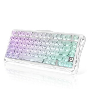 GravaStarK1Lite�Q�[�~���O�L�[�{�[�h�����L�[�{�[�h����75%���C�A�E�g�e���L�[���X�z�b�g�X���b�v�Ή��K�X�P�b�g�\��Bluetooth5.0/2.4G/�L���ڑ������L�[�L���b�vRGB�o�b�N���C�g