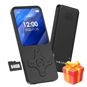 MP3�v���[���[�y��30g�|�[�^�u���M�t�g�Ή�64GB�J�[�h�tBluetooth5.0�Ή��f�W�^���I�[�f�B�I�v���[���[�q���w�����N�ʉ��y/�^��/�r�f�I/�ʐ^/FM/�d�q���Г��{��戵���t��