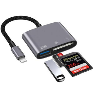 y2024VfziPhoneSDJ[h[_[3in1USB/SD/TFϊA_v^ݒsvUSBf[^]ϊA_v^ʐ^/rfI/of[^MiPhone/iPad/IOSΉ