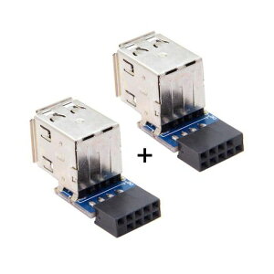 Cablecc2pcs9Pin/10Pin�}�U�[�{�[�h���X�w�b�_�[-�f���A��USB2.0���X�A�_�v�^�[�c�^