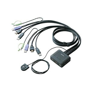 �G���R�� KVM�X�C�b�` hdmi usb �ؑ֊� �X�s�[�J�[ �茳�X�C�b�` 2�� KVM-HDHDU2