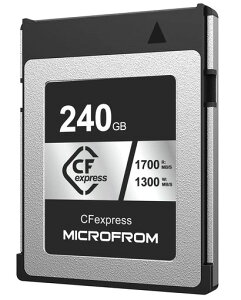 MICROFROM�f�W�^���������[�J�[�h�yCFexpressTypeB�z�������\�ǂݏo�����x1700MB/s�������ݑ��x1300MB/s8KRAW����L�^�Ή�240GB
