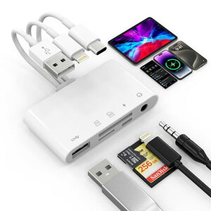 y2024ŐV^z[J[h[_[5in3Lightning/USBA/TypeC-SD/TF/Lightning/USB3.0/3.5mmI[fBI|[gΉOTGΉUSB3.0o]}[dJ[h[_[