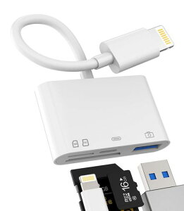 LightningusbϊiPhoneSDJ[h[_[(4in1)CgjOusb3.0MicrosdSD[dA_v^[AbvJUSB-A}CNsdTF