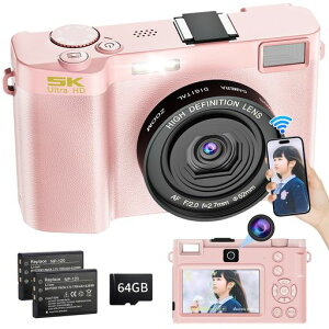 Moledro5K�X�}�z�ɑ����f�W�J���f�W�^���J����WIFI�]���@�\6400����f�f���A�������Y64GB�}�C�N��SD�J�[�h�t��18�{�f�W�^���Y�[���I�[�g�t�H�[�J�X�@�\��U��␳�E�F�u�J�������B��֗�3�c