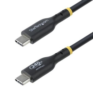 StarTech.com USB-C�[�d�P�[�u��/3m/USB 2.0/240W/Power Delivery 3.1 EPR/USB-IF�F�ؕi/�I�X�E�I�X/�u���b�N/PD�Ή� Type-C �f�[�^�]�� �}�� �����[�d�R�[�h USB2EPR3M