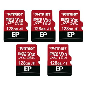Patriot Memory 128GB A1 / V30 Micro SD Card for Android Phones and Tablets, 4K Video Recording - 5 Pack, Lot of 5