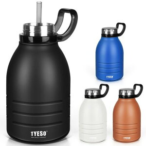 TYESO ���� �X�|�[�c�{�g�� �X�e�����X�{�g�� 1.5L ������ �ۉ��ۗ� �􂢂₷�� �X�g���[�t�� ��e�� �g�ѕ֗� ���s �L�����\�n���h���t�� (�u���b�N)