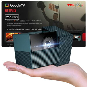 TCLPlayCube750ISO1080PFHDDLP�v���W�F�N�^�[/Netflix�F��/GoogleTV�|�[�^�u���v���W�F�N�^�[/���[����/4K�Ή�/����66Wh�o�b�e���[�ōő�3���ԍĐ��\/�ő�150�C���`�X�N���[��/