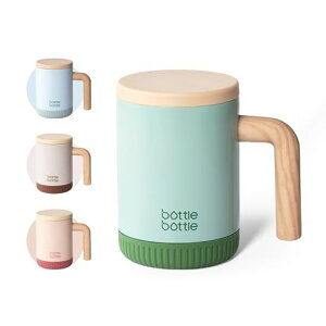 BOTTLEBOTTLE�W�t���}�O�J�b�v400ml�������Z���~�b�N�^���u���[�ӂ��t�����ڂ�Ȃ��n���h���X�e�����X�^��f�M�ۉ��ۗ�R�[�q�[�����݊w�������j�����핗�O���[��