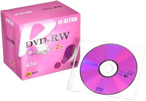 RITEK�f�[�^�pDVD-RW20��4.7GB�J��Ԃ��L�^�pD-RW2X20PB