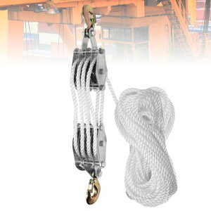 CXCESNS���[�v�z�C�X�g��Ɖ׏d�u���b�N500kg�g��2.5m���ϋv�z�C�X�g���ԉחg��8:1DIY�j�󋭓x2t���t�e�B���O�p���[�v�[���[�V�X�e���|�����[�v�z�C�X�g�v�[���[�z�C�[���u���b�N