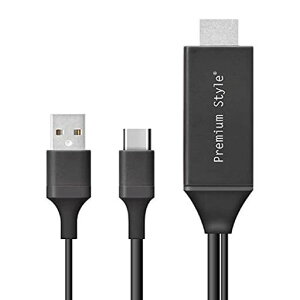 PremiumStyleUSB-C�R�l�N�^HDMI�~���[�����O�P�[�u��2m�u���b�NPG-UCTV2MBK