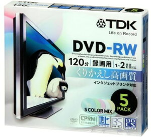 TDK^pDVD-RWfW^^Ή(CPRM)5FJ[v^u1-2{5mmXP[X5pbNDRW120DPMA5U