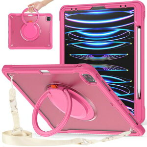 PboyiqiS For iPad Air 13 �C���`2026(M4)/2025(M3)/2024(M2)�������P�[�X,Aslo For iPad Pro 12.9�C���`�������P�[�X,360°��]�X�n���h�z���_�[ �X,�X�^���h�@�\ �ϏՌ� ���