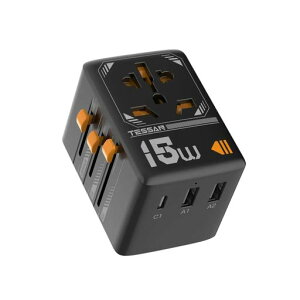 �C�O�ϊ��v���O�S���E�Ή�TESSAN�C�O���s�p�d��15W�v���O2USB-A�|�[�g��1USB-C�|�[�g�t��1AC���}���`�R���Z���g�ϊ�BFOAC�^�C�v�d���ϊ��A�_�v�^�[