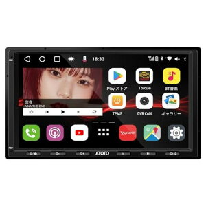 ATOTOS8MSAndroid�i�r2DIN�f�B�X�v���C�I�[�f�B�I�A8�R�A4GB+32GB7�C���`QLED�A���h���C�h�i�r�A���C�����XCarPlay&AndroidAuto�y4GLTEWiFi�Ή�/BT/USB�e�U�����O�z�A�f���A��
