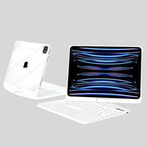 360�x��]iPadAir11�C���`(M4/M3/M2)/Air��5/4����10.9�C���`�p�̃L�[�{�[�h�P�[�X����iPadPro11�C���`��4/3/2/1����p�̃L�[�{�[�h�N���A7�F�o�b�N���C�g�t���g���b�N�p�b�h�t���܂肽����