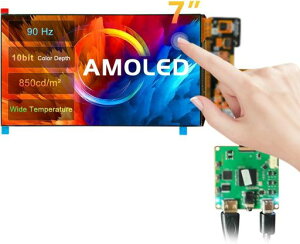 7�C���` �|�[�^�u�����j�^�[ �^�b�`�X�N���[���A�~�j���j�^�[IPS 1080P(1920x1080)OLED �f�B�X�v���C �Z�J���h�X�N���[�� ���^USB C�EHDMI���j�^�[�A�Q�[�~���O�p�X�C�b�`/PS5/Xbox/���b�v�g�b�v/PC�c