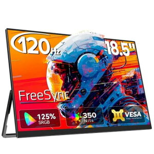 ���o�C�����j�^�[ 18.5�C���` 120hz �Q�[�~���O���j�^�[ Newsoul ���o�C���f�B�X�v���C 125%sRGB 350 Nits �����^