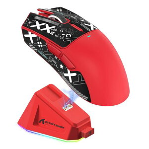 ATTACKSHARKX11�Q�[�~���O�}�E�X���C�����X����2.4g/Bluetooth/USB-C���y��63g22000DPI�[�d�h�b�N�t���ő�65���ԓ���Z�K�擾�ς�(���b�h)