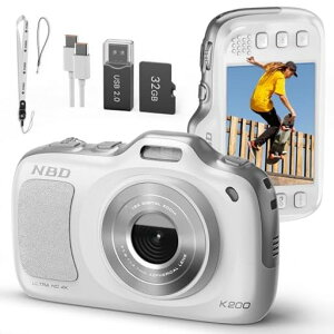 NBD6400����f4K�R���f�W16�{�Y�[��120g���y�ʃf�W�^���J����2.8�hIPS16�t�B���^�[��e��256GB�Ή�Vlog�p�J����?���S�Ҍ���(�z���C�g)