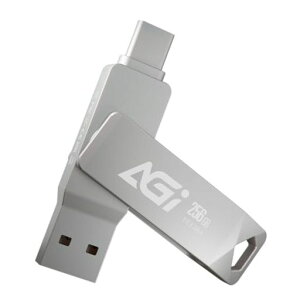 AGIUSB������256GBUSB3.2Gen1Type-C/Type-A�ő�ǂݎ�葬�x120MB/s�O�t��������iPhone/iPad/Android/PC�ȂǕ����̃f�o�C�X�̃f�[�^�o�b�N�A�b�v�Ɠ]���ɑΉ�UE138AUSB